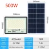 500W Solar Outdoor Lighting LED Solar Spotlight Intelligent Light Sensor
