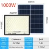 1000W Solar Outdoor Lighting LED Solar Spotlight Intelligent Light Sensor
